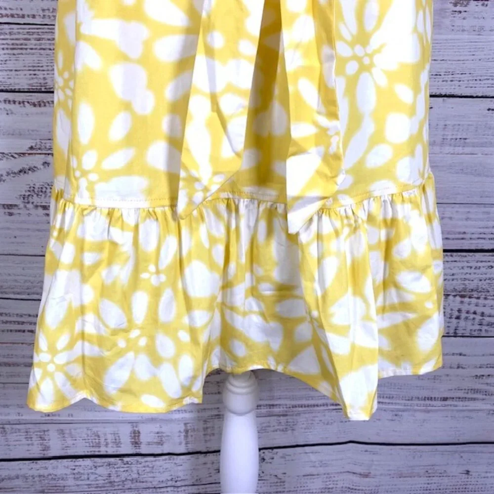 Banana Republic Women’s Sleeveless Dress MEDIUM yellow/wht Party Wedding Casual - Picture 2 of 14